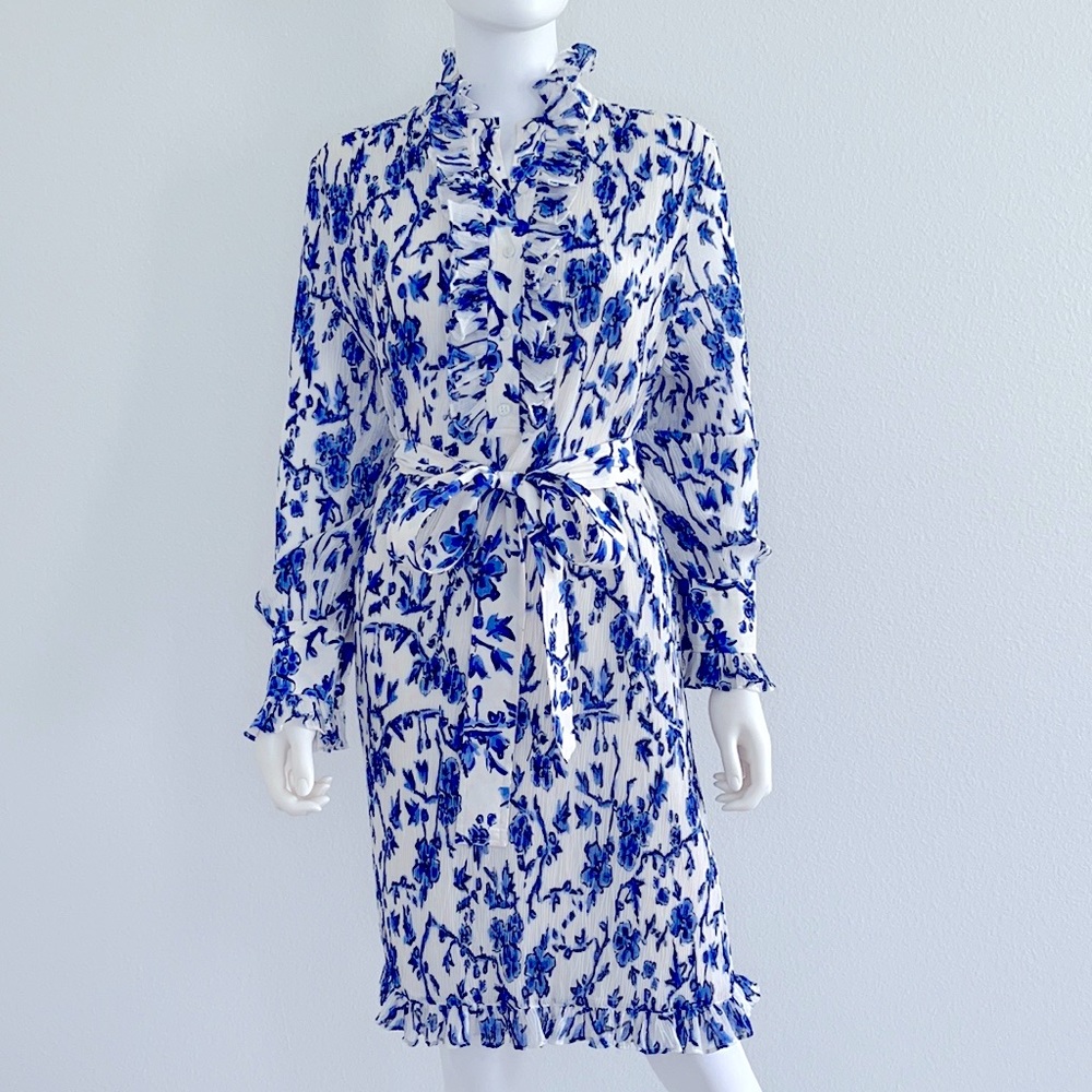 Lovely Tory Burch Blue Branches Deneuve Dress